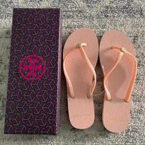 Tori Burch Blush Flip Flops Size 10